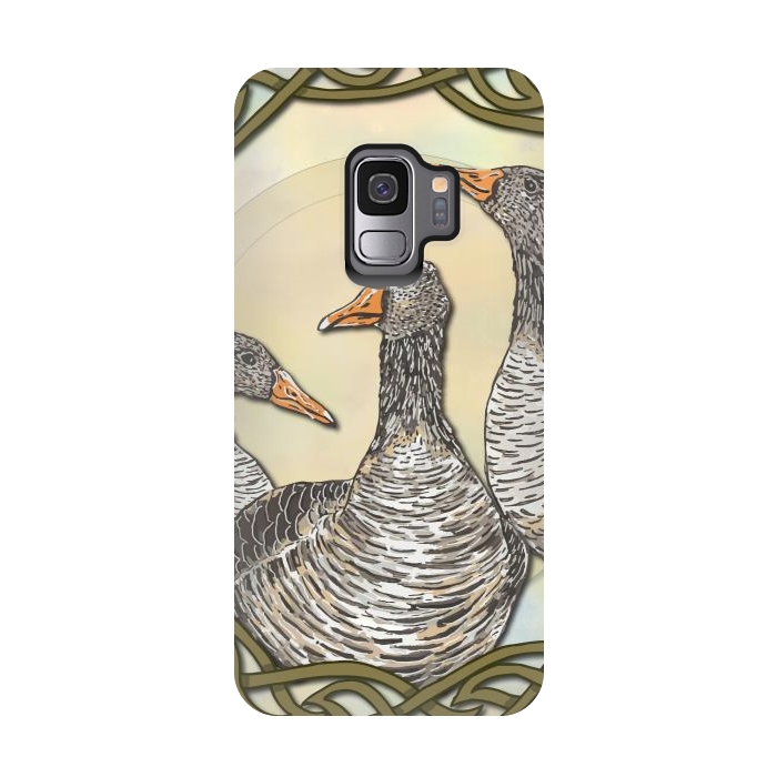 Galaxy S9 StrongFit Celtic Goose by Lotti Brown