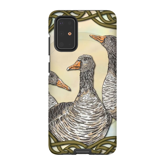 Galaxy S20 Plus StrongFit Celtic Goose by Lotti Brown