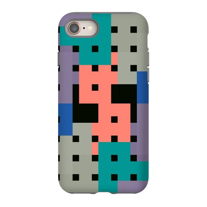 iPhone 8 StrongFit Geo Repeat Squares by TMSarts