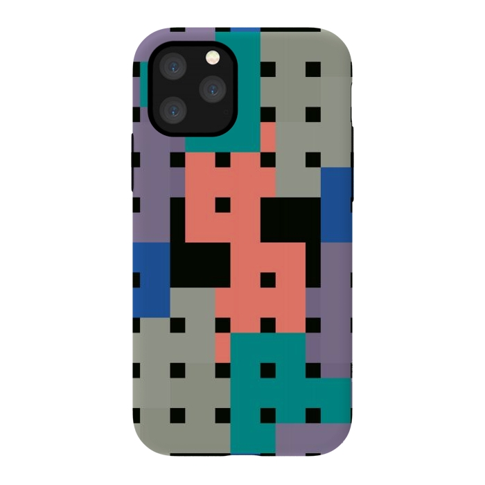 iPhone 11 Pro StrongFit Geo Repeat Squares by TMSarts