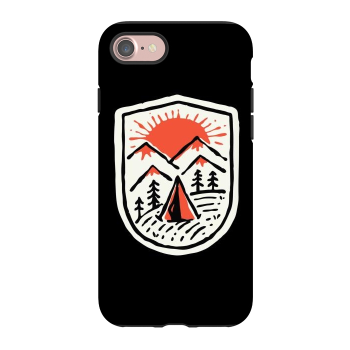 iPhone 7 StrongFit Sunset Camp Hand Drawn by Afif Quilimo
