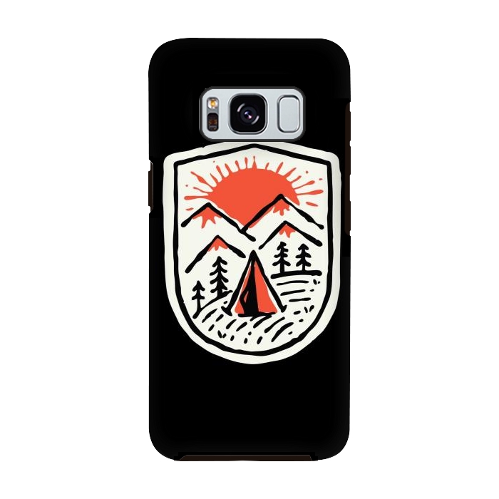 Galaxy S8 StrongFit Sunset Camp Hand Drawn by Afif Quilimo