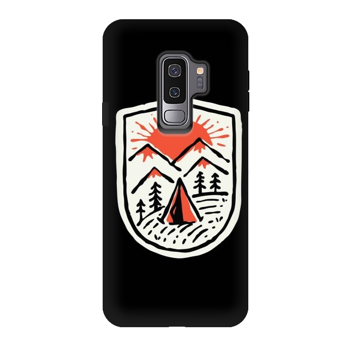 Galaxy S9 plus StrongFit Sunset Camp Hand Drawn by Afif Quilimo