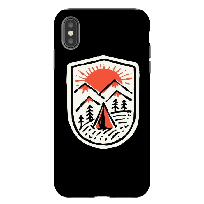 iPhone Xs Max StrongFit Sunset Camp Hand Drawn by Afif Quilimo