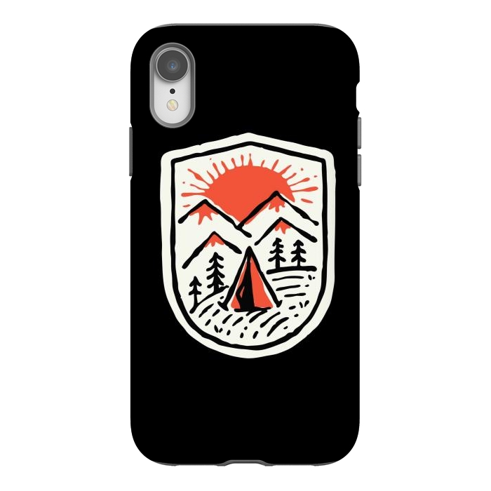 iPhone Xr StrongFit Sunset Camp Hand Drawn by Afif Quilimo