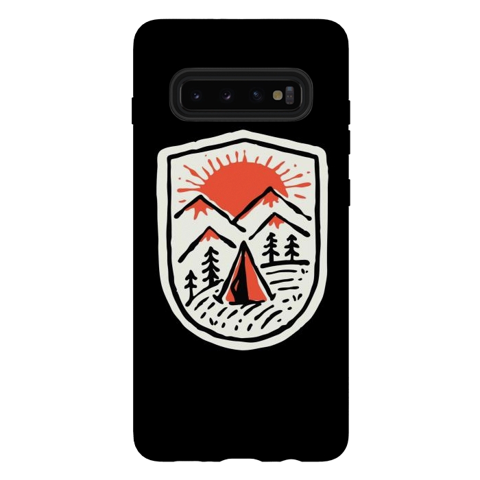 Galaxy S10 plus StrongFit Sunset Camp Hand Drawn by Afif Quilimo