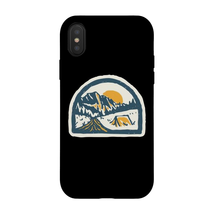 iPhone Xs / X StrongFit Camp Hand Drawn 1 by Afif Quilimo