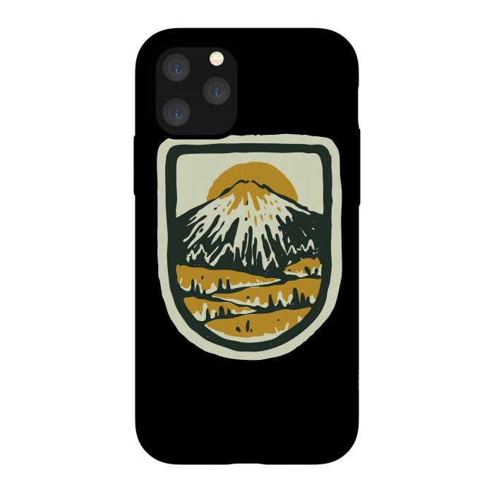 iPhone 11 Pro StrongFit Mountain Hand Drawn by Afif Quilimo