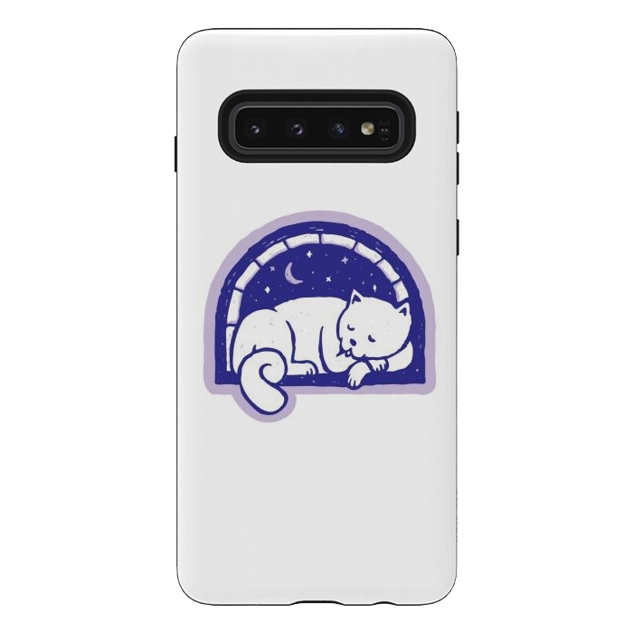 Galaxy S10 StrongFit Cat Sleep by Afif Quilimo