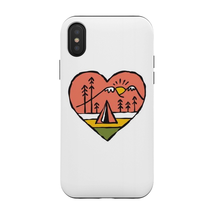iPhone Xs / X StrongFit Camping in Love 1 by Afif Quilimo