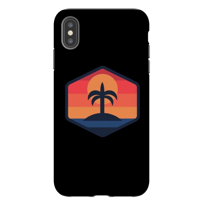 iPhone Xs Max StrongFit Sunset Beach Island by Afif Quilimo