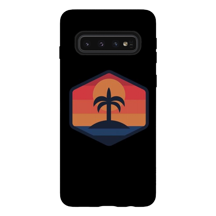 Galaxy S10 StrongFit Sunset Beach Island by Afif Quilimo