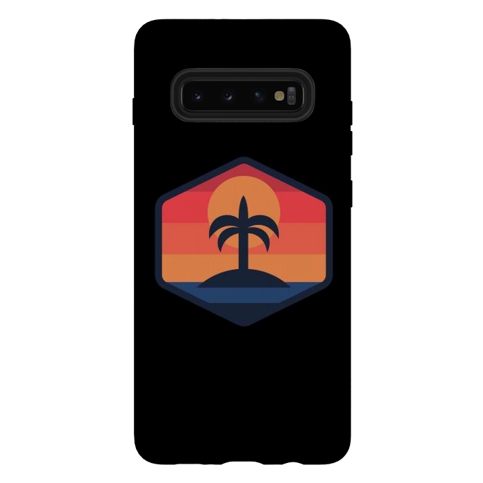 Galaxy S10 plus StrongFit Sunset Beach Island by Afif Quilimo