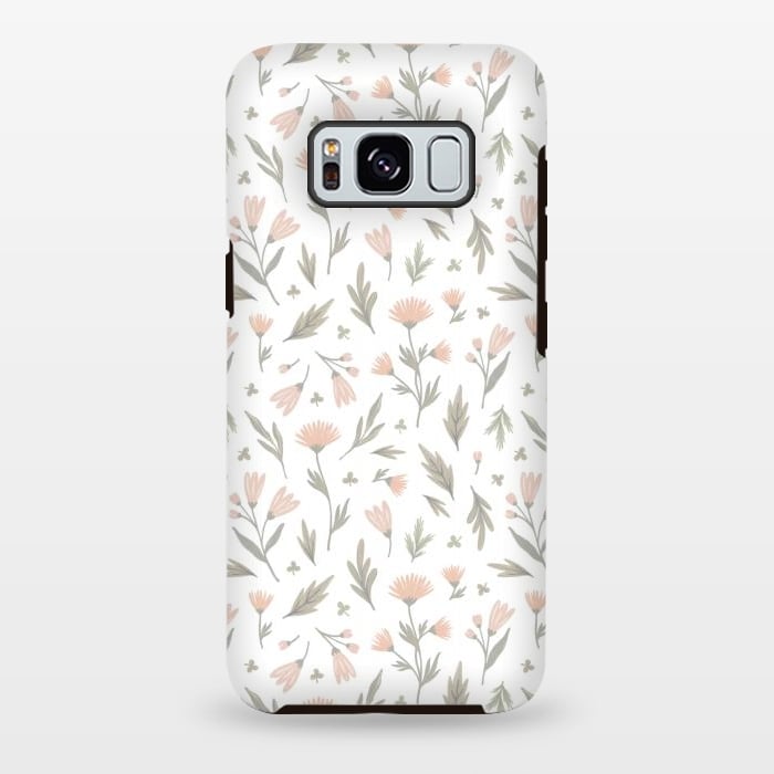 Galaxy S8 plus StrongFit delicate flowers on a white by Alena Ganzhela