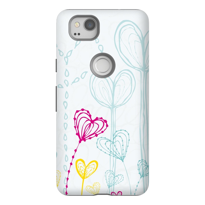 Pixel 2 StrongFit Love Garden  White by MaJoBV