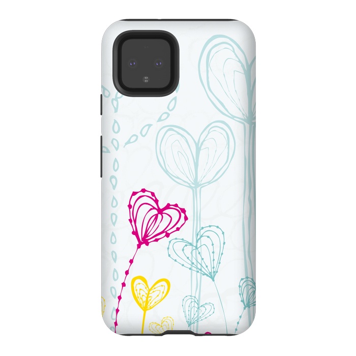 Pixel 4 StrongFit Love Garden  White by MaJoBV