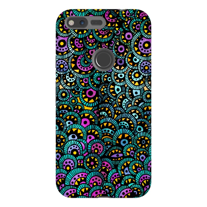 Pixel XL StrongFit Peacock Tail by Pom Graphic Design