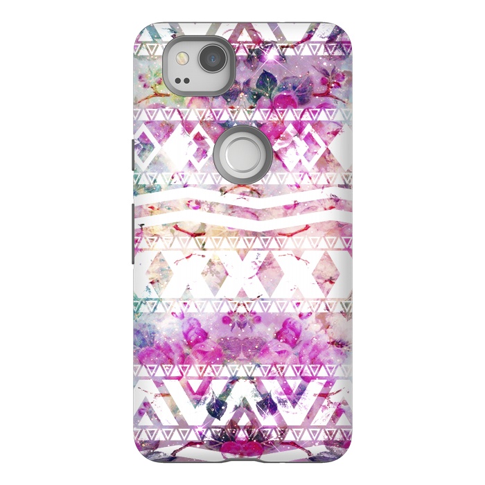 Pixel 2 StrongFit Nebula Flowers Floral by Girly Trend