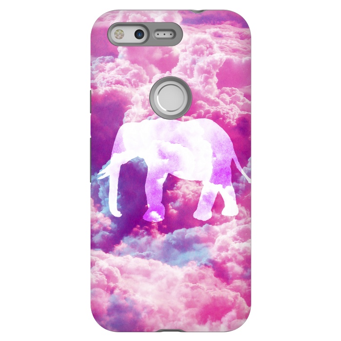 Pixel StrongFit Elephant on Pink Purple Clouds by Girly Trend