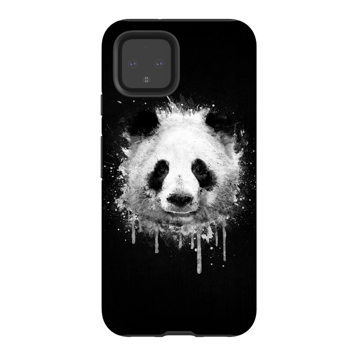 Pixel 4 StrongFit Panda Portrait in Black White by Philipp Rietz