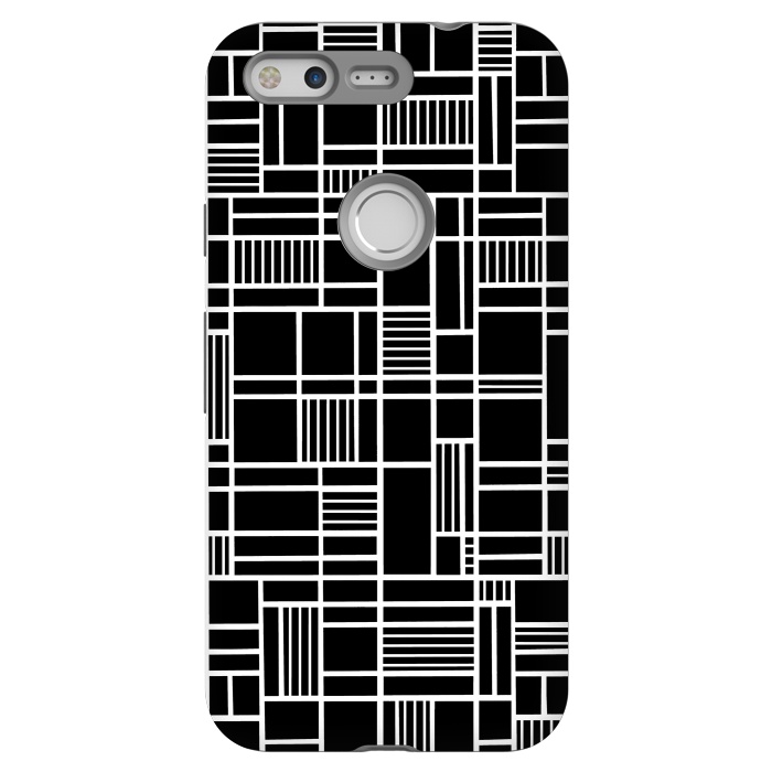 Pixel StrongFit Map Outline Black 45 White by Project M