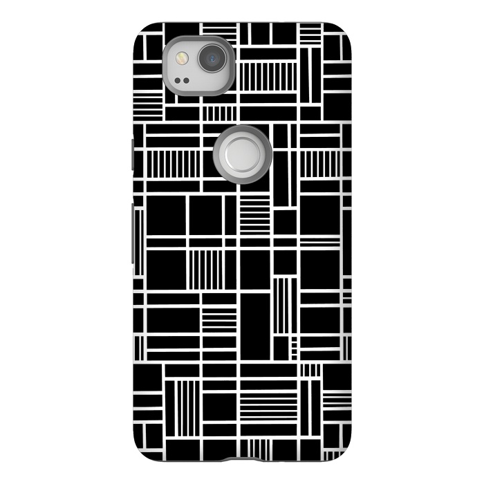 Pixel 2 StrongFit Map Outline Black 45 White by Project M