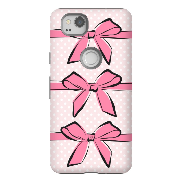 Pixel 2 StrongFit Pink Bows by Martina