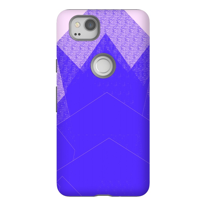 Pixel 2 StrongFit Sunset Mountain Blue by ANoelleJay