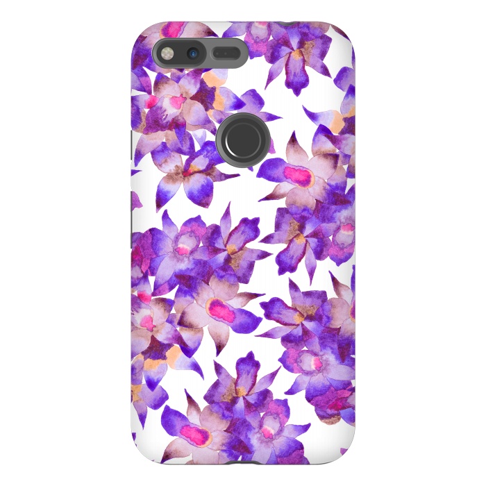 Pixel XL StrongFit Vintage Floral Violet by Amaya Brydon