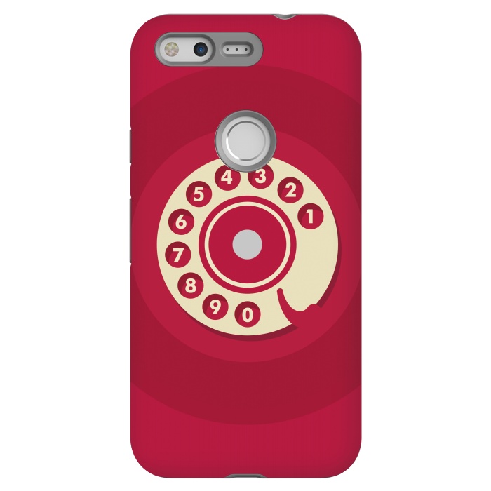 Pixel StrongFit Vintage Red Telephone by Dellán