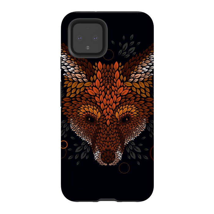 Pixel 4 StrongFit Fox Face by Q-Artwork