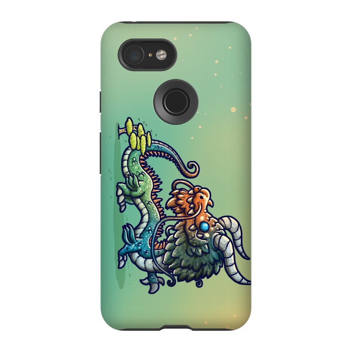 Pixel 3 StrongFit Cute Chinese Dragon by Q-Artwork