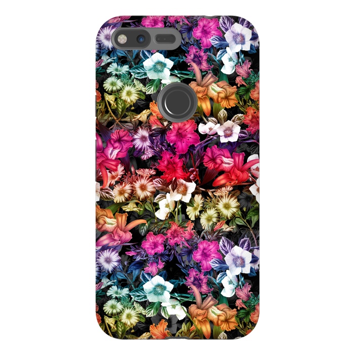 Pixel XL StrongFit Multicolor Floral Pattern II by Burcu Korkmazyurek