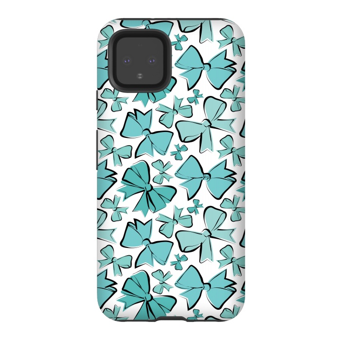 Pixel 4 StrongFit Blue Bows by Martina