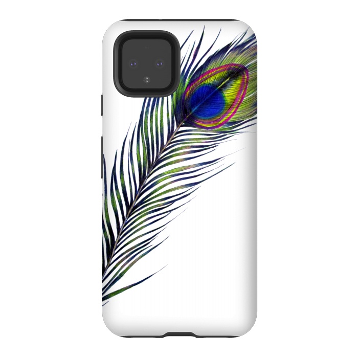 Pixel 4 StrongFit The Peacock's Feather by ECMazur 
