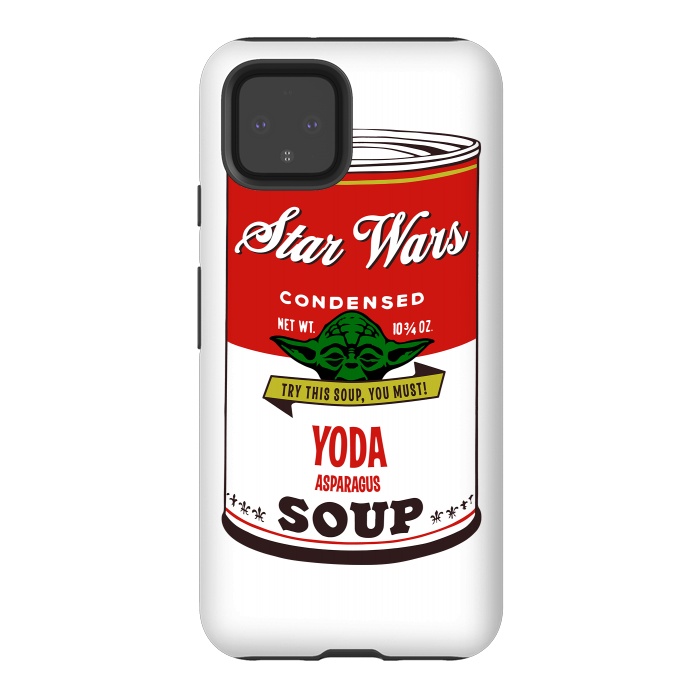 Pixel 4 StrongFit Star Wars Campbells Soup Yoda by Alisterny