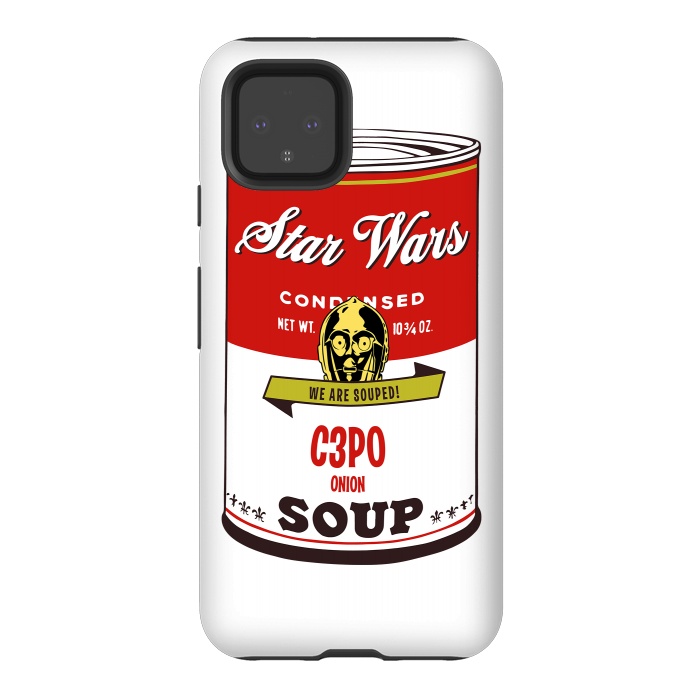 Pixel 4 StrongFit Star Wars Campbells Soup C3PO by Alisterny