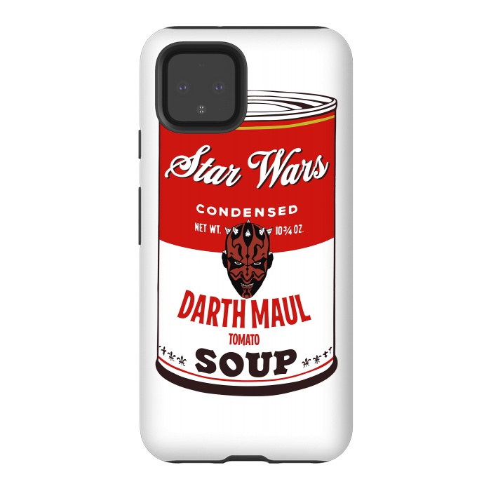 Pixel 4 StrongFit Star Wars Campbells Soup Darth Maul by Alisterny