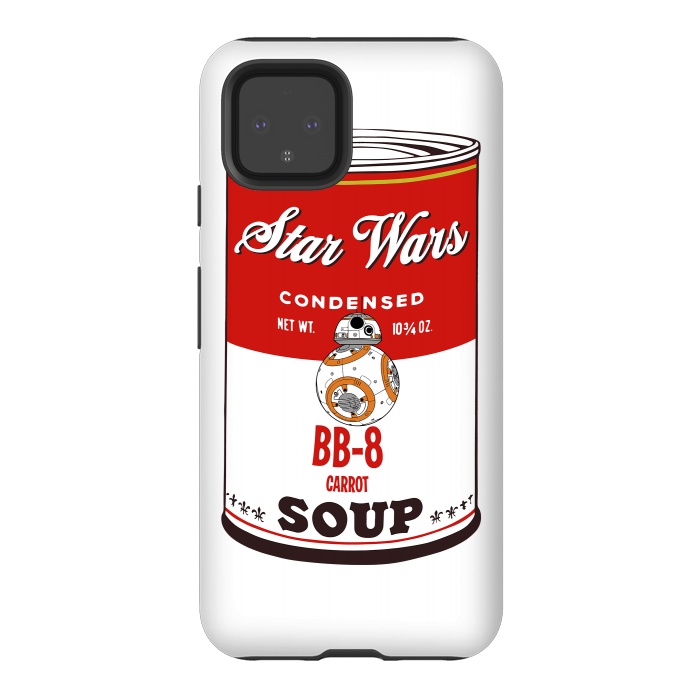Pixel 4 StrongFit Star Wars Campbells Soup BB-8 by Alisterny