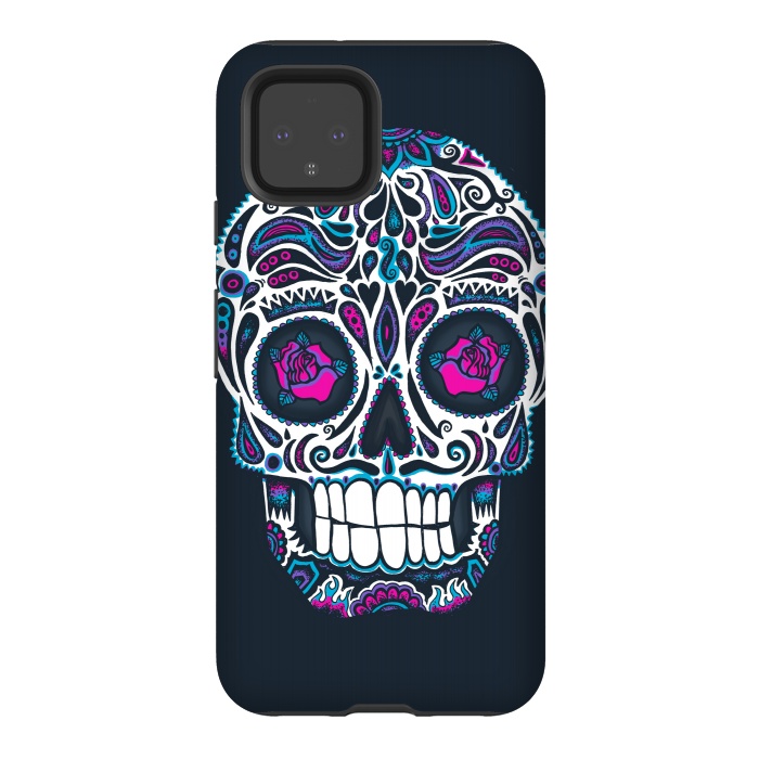 Pixel 4 StrongFit Calavera IV Neon  by Wotto