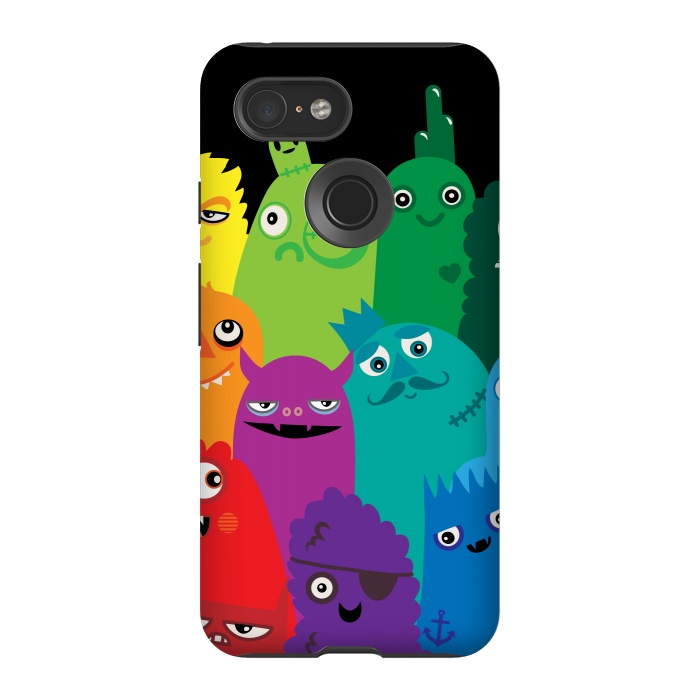 Pixel 3 StrongFit Phone full of Monsters by Wotto