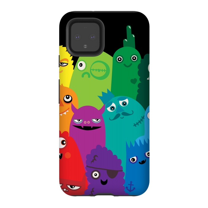 Pixel 4 StrongFit Phone full of Monsters by Wotto