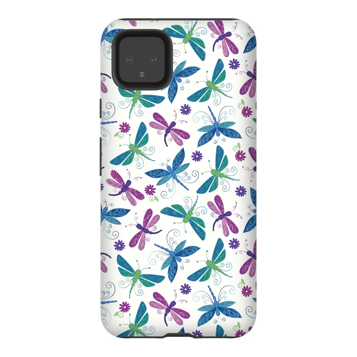 Pixel 4XL StrongFit Dragonflies by TracyLucy Designs