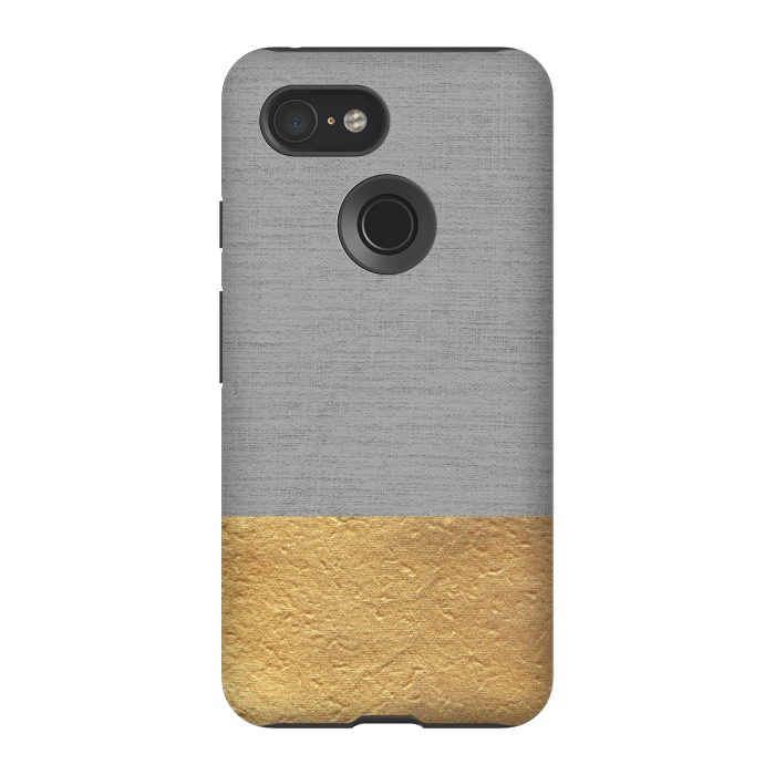 Pixel 3 StrongFit Color Blocked Gold and Grey by Caitlin Workman