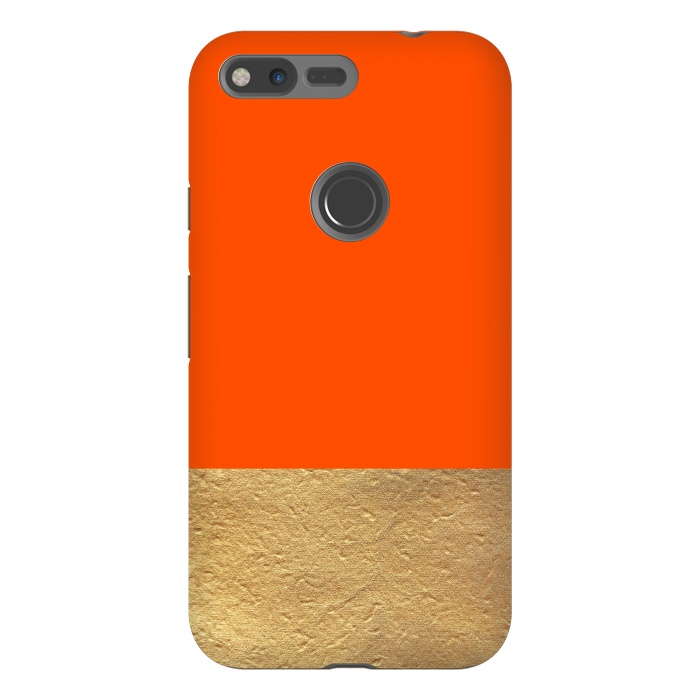 Pixel XL StrongFit Color Block Red and Gold by Caitlin Workman