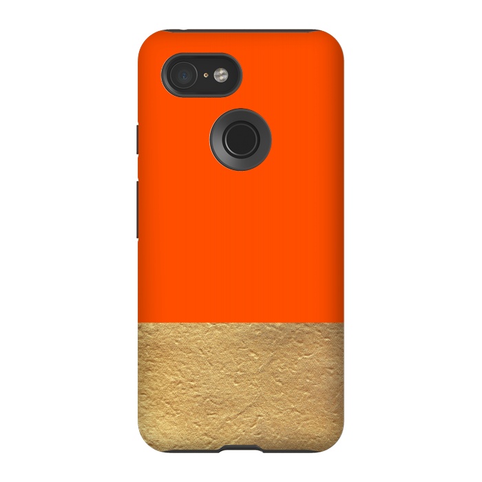 Pixel 3 StrongFit Color Block Red and Gold by Caitlin Workman