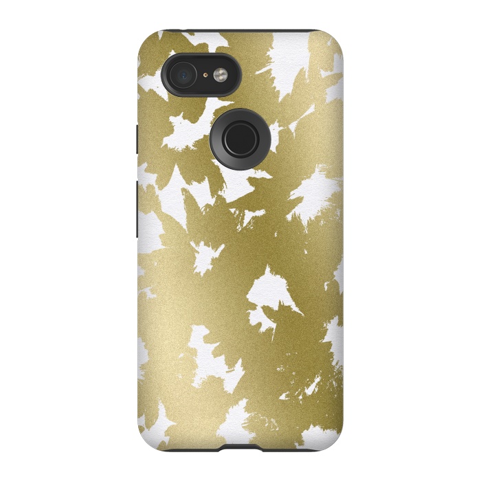 Pixel 3 StrongFit Gold Floral by Caitlin Workman