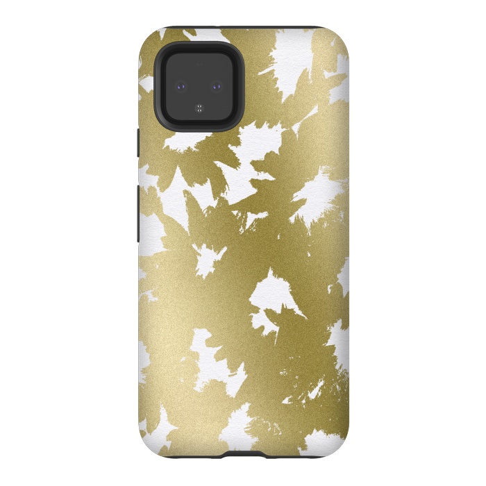 Pixel 4 StrongFit Gold Floral by Caitlin Workman