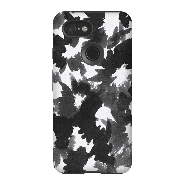 Pixel 3 StrongFit Black Floral by Caitlin Workman