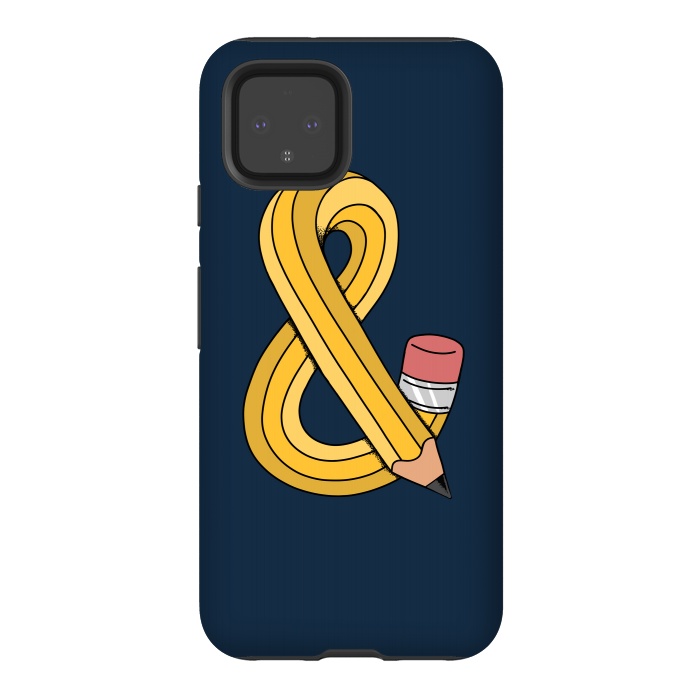 Pixel 4 StrongFit ampersand pencil by Coffee Man